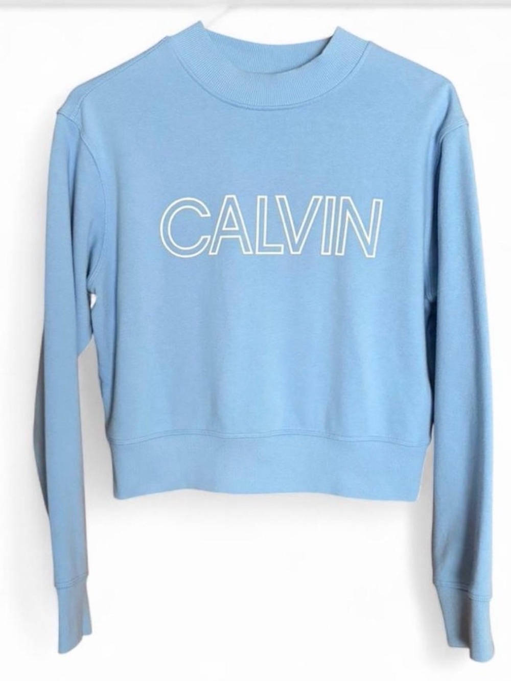 Calvin Klein Performance Women’s Small Blue Logo Sweatshirt Lightweight Pullover